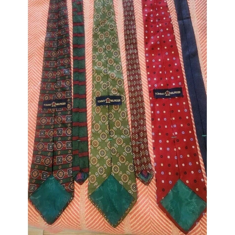 Lot Of 3 - Vintage Tommy Hilfiger Neck Tie Silk Necktie Made In USA